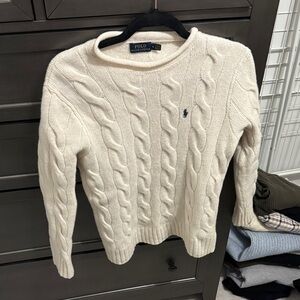 Polo by Ralph Lauren Women's Cream Cable Knit Sweater